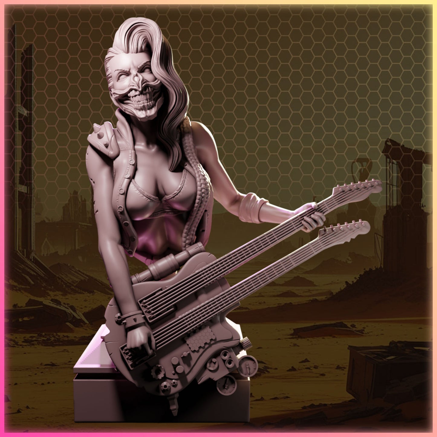 Aria Slash Bust – Ladies of Nuke City | 3D Printed Resin Model