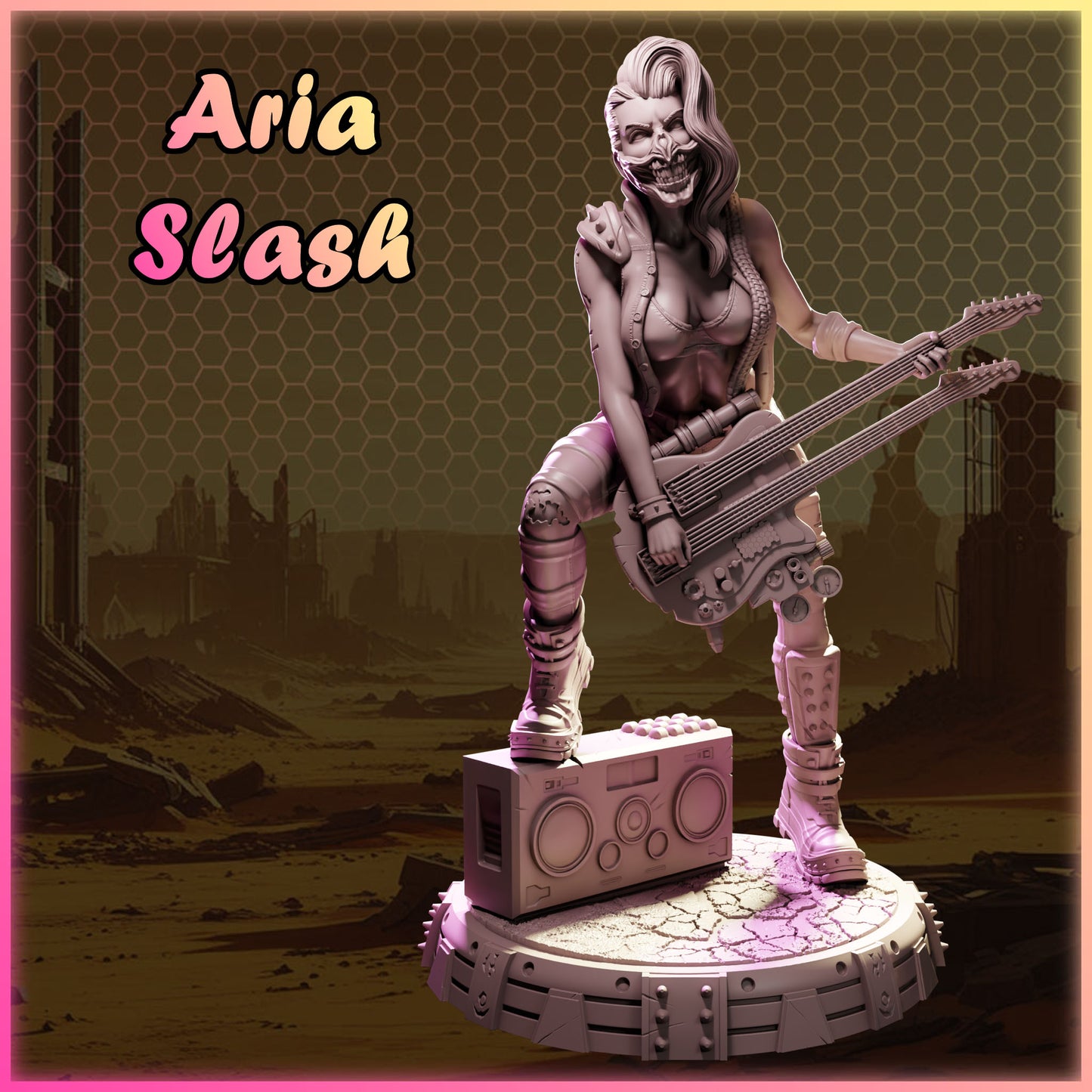Aria Slash – Ladies of Nuke City | 3D Printed Resin Model