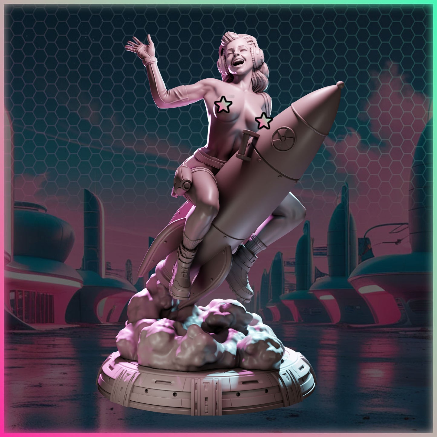 Cleo Drift – Ladies of Nuke City | 3D Printed Resin Model
