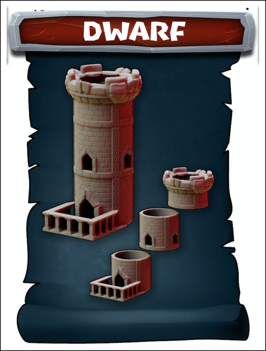 The Dwarf Style of The Tower of Babel Dice Tower