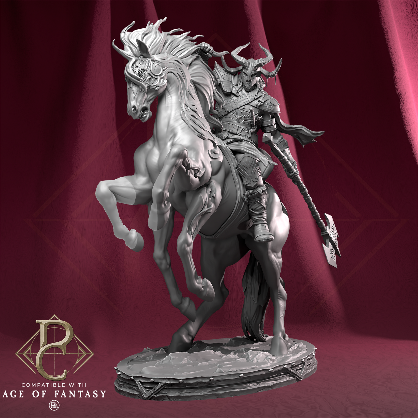 Valdyr – Protector of Aesirheim on Horseback | 3D Printed Norse Resin Model