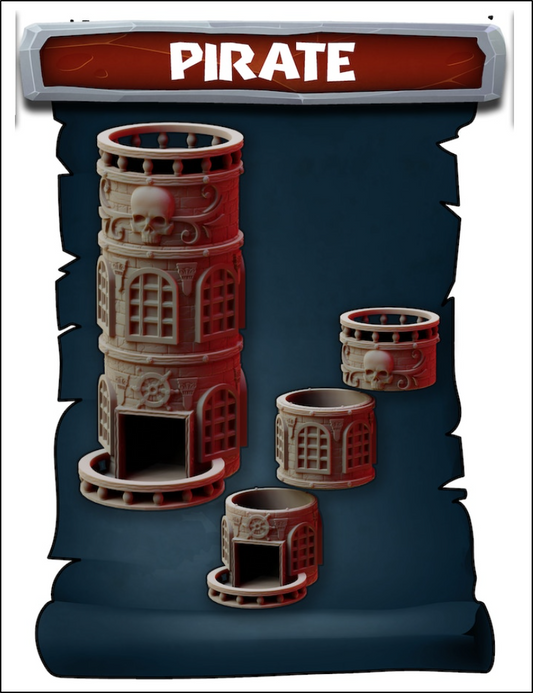 The Pirate Style of The Tower of Babel Dice Tower