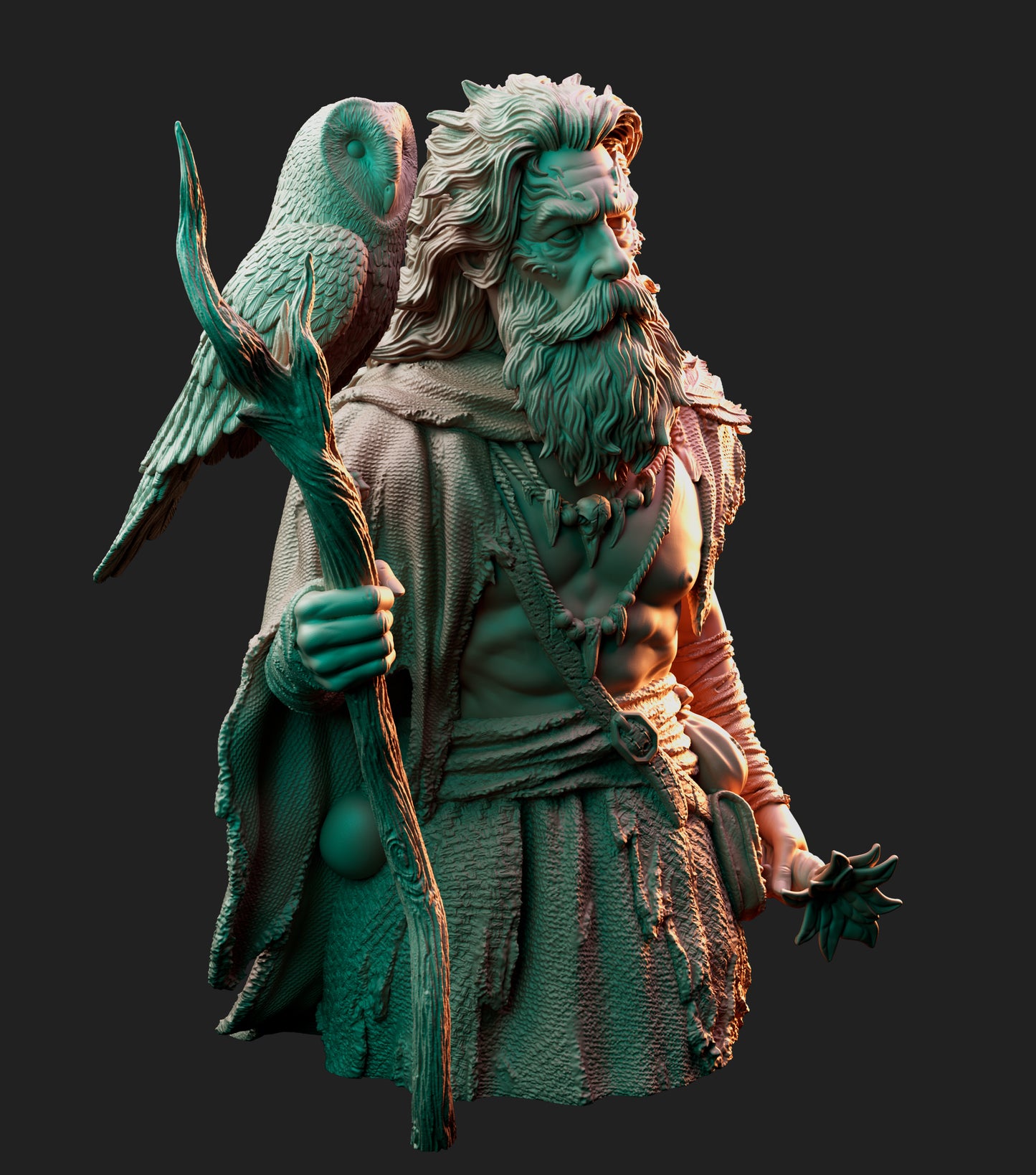 The Druid - Bust - Arthurian Tales: The Grail Quest