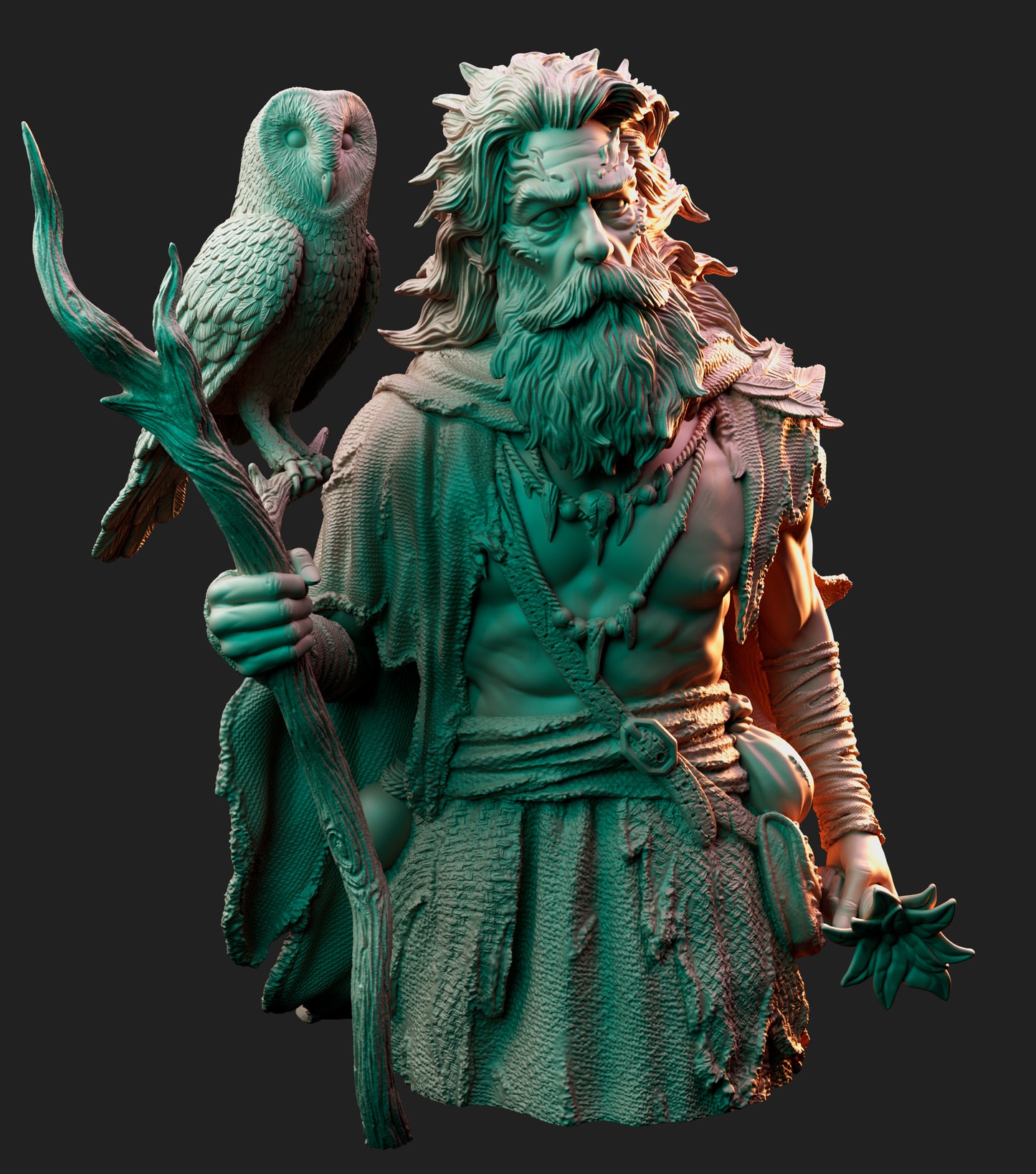 The Druid - Bust - Arthurian Tales: The Grail Quest