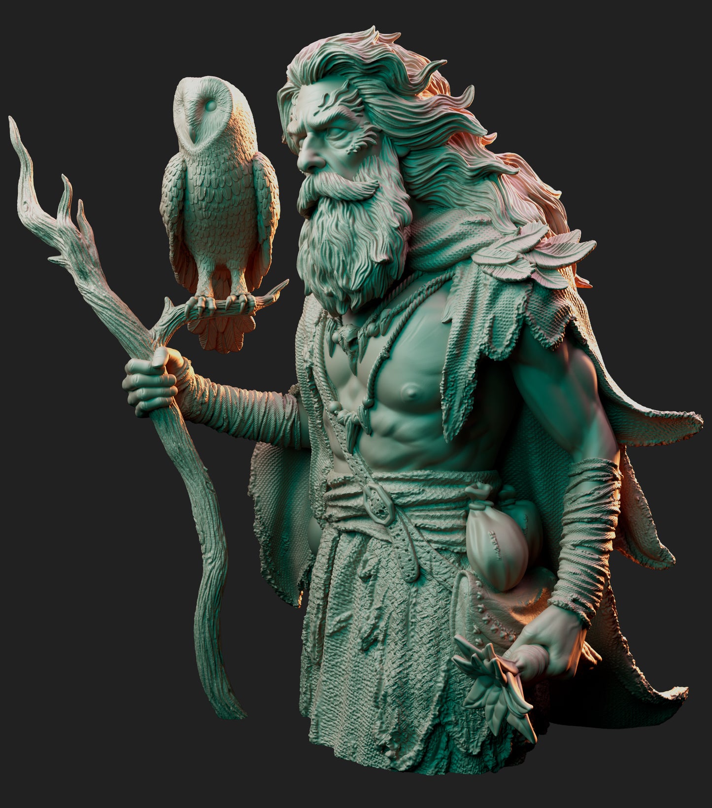 The Druid - Bust - Arthurian Tales: The Grail Quest