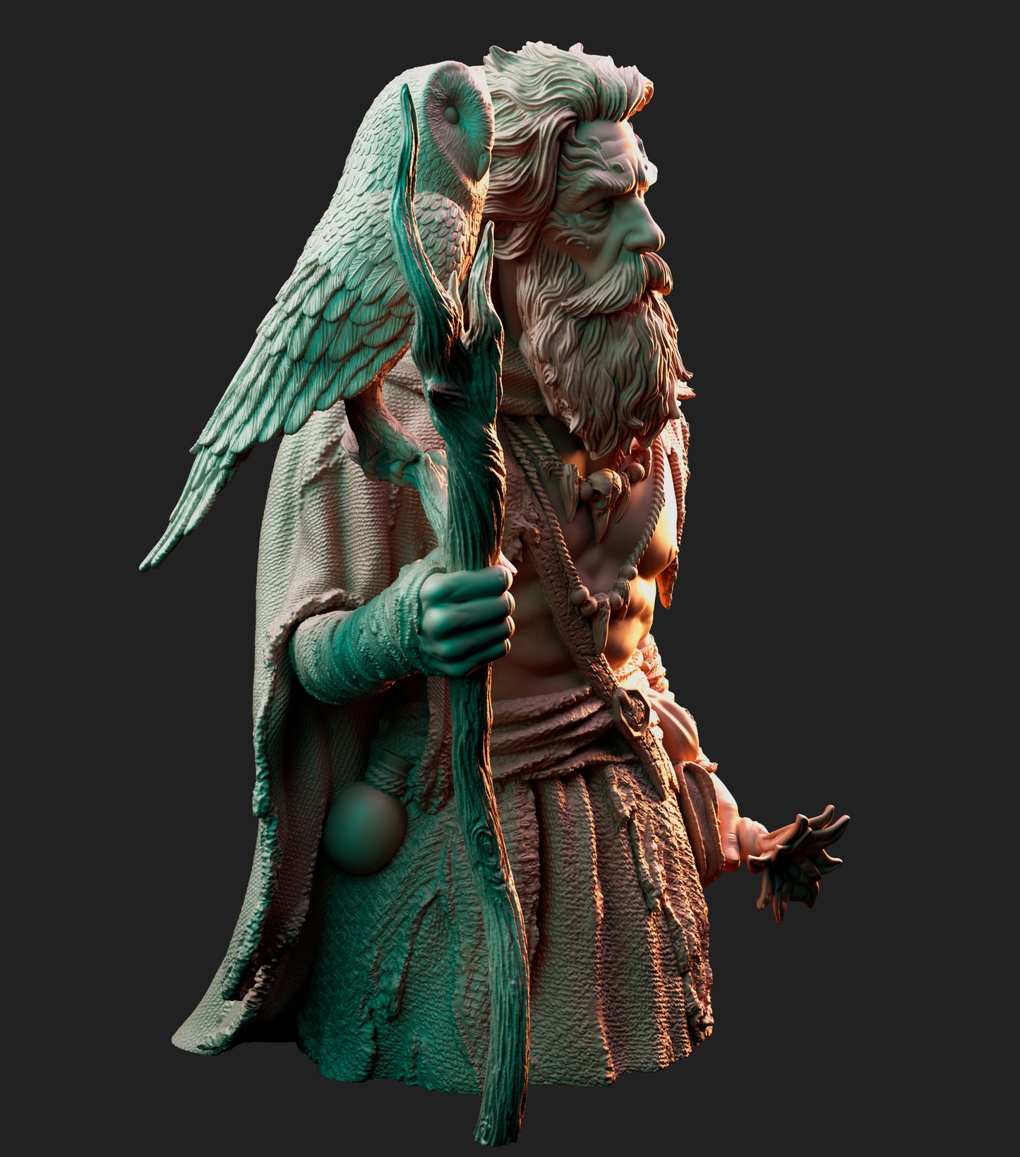 The Druid - Bust - Arthurian Tales: The Grail Quest