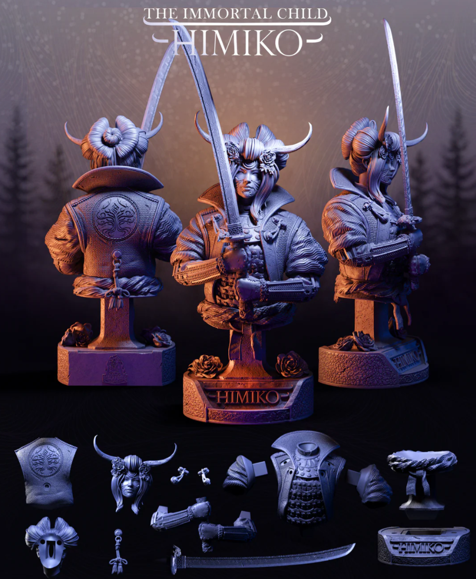 Himiko – The Immortal Child Resin Display Bust | Resin 3D Print