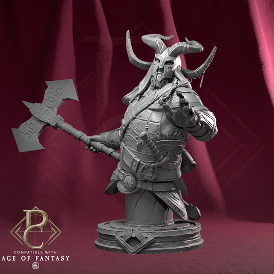 Valdyr – Protector of Aesirheim Resin Bust | 3D Printed Norse Warrior Model