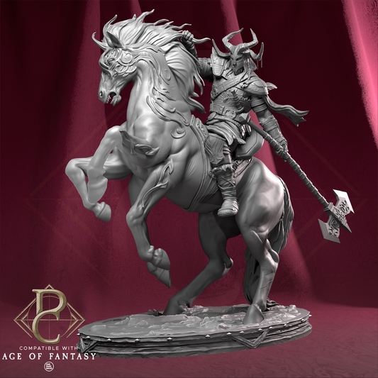 Valdyr – Protector of Aesirheim on Horseback | 3D Printed Norse Resin Model